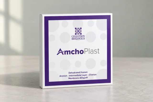 Illustrative photograph: AmchoPlast purple and white package in natural daylight